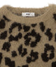 レオパードシャギーニットプルオーバー