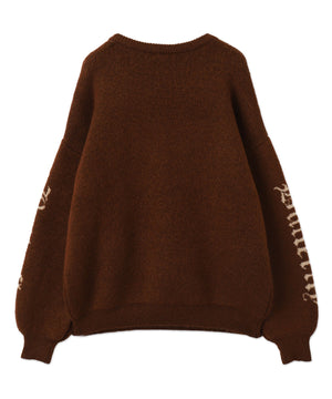 モチーフグラフィックフラッフィーニットプルオーバー