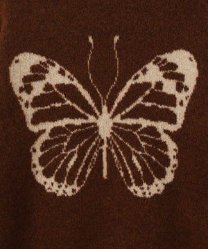 モチーフグラフィックフラッフィーニットプルオーバー