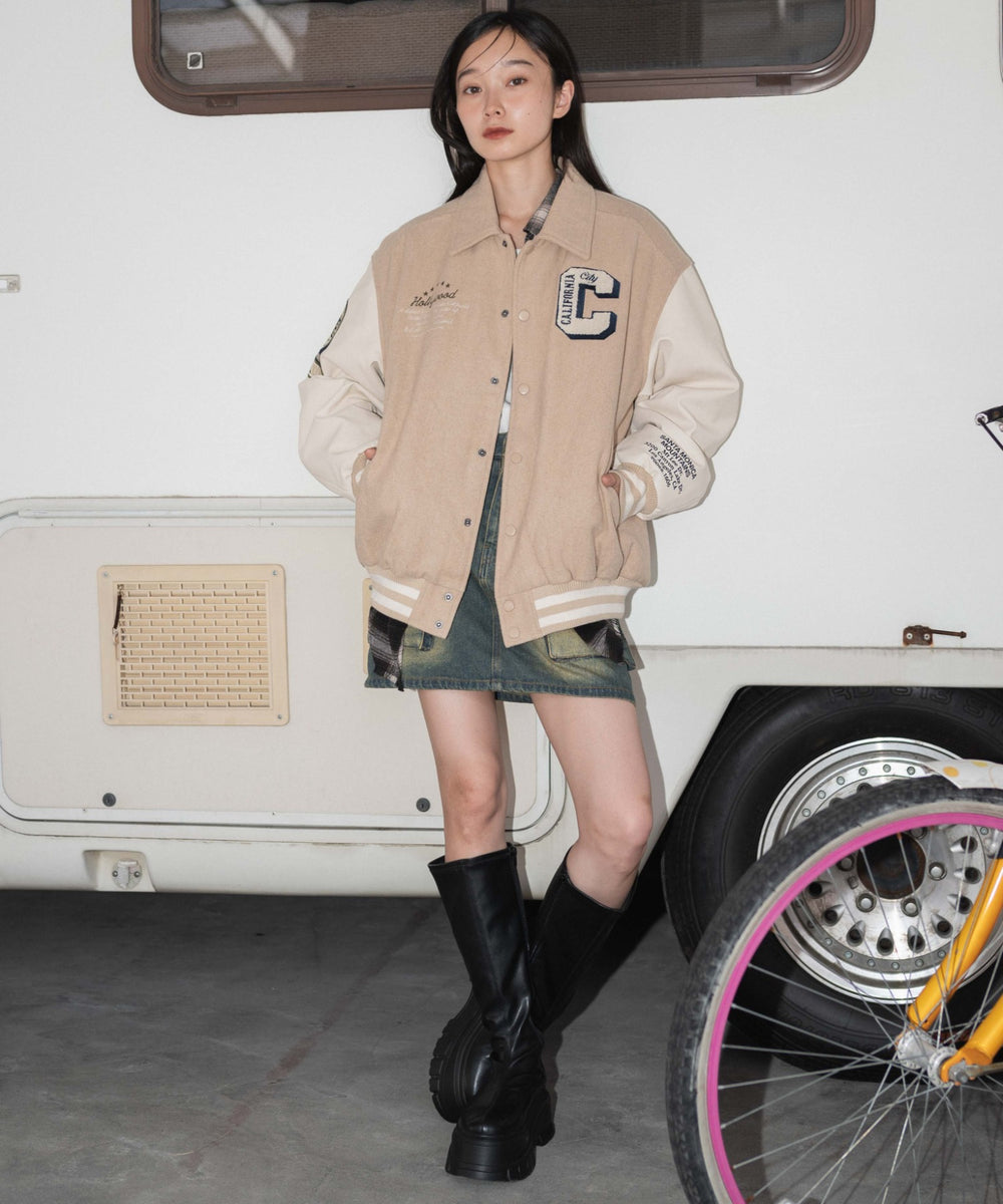 ベージュ モデル：161cm S着用