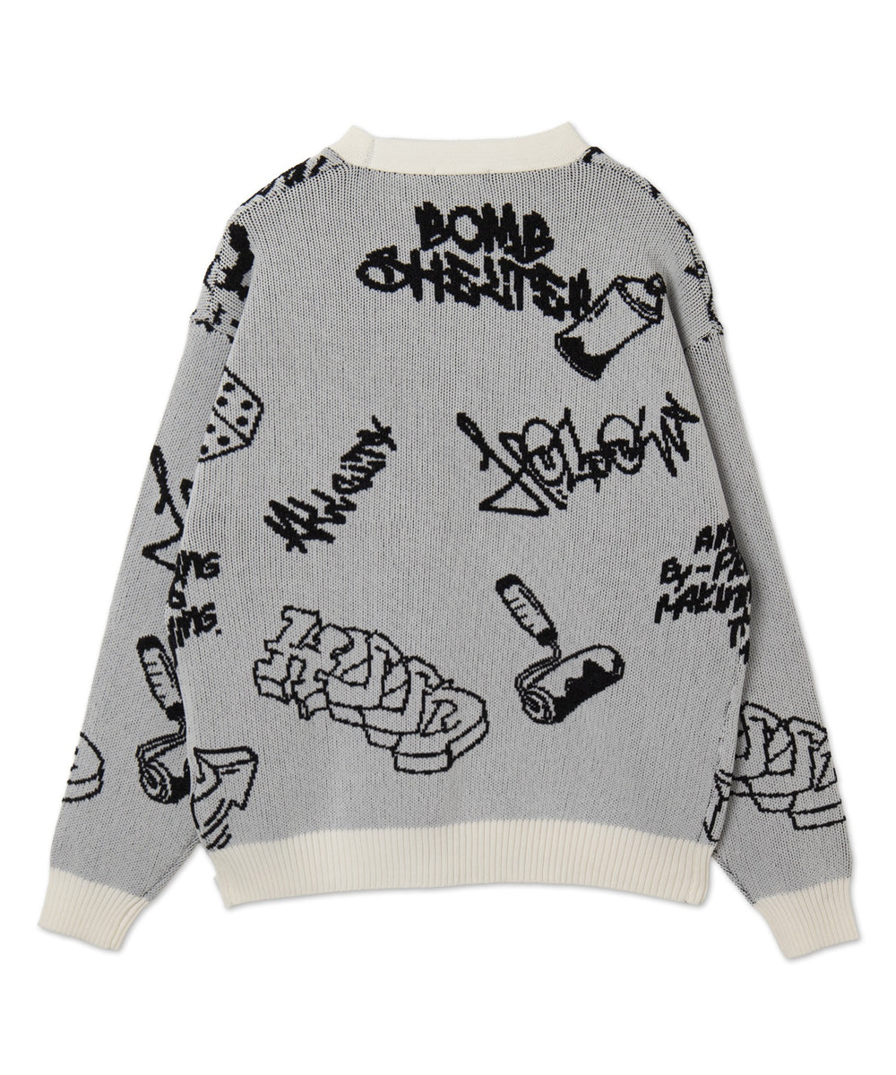 ベロアモールグラフィティカーディガン