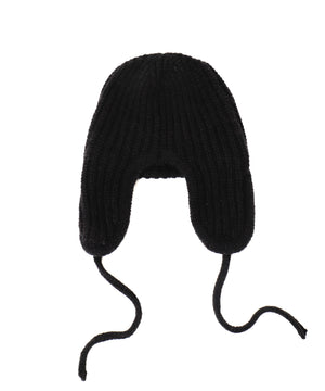 イヤーフラップリブニットキャップ