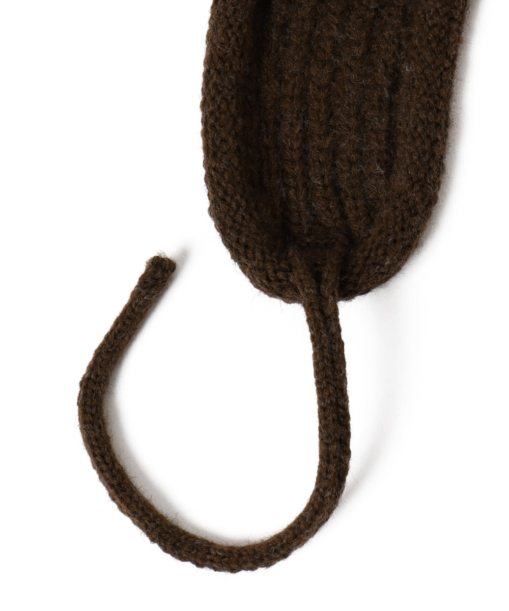 イヤーフラップリブニットキャップ