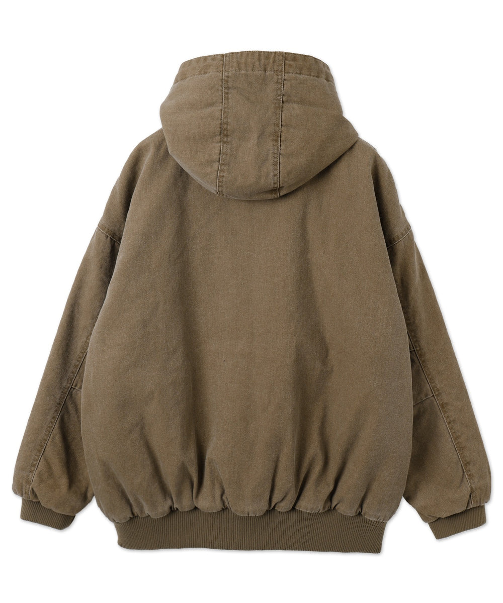 ヴィンテージウォッシュダックフードブルゾン