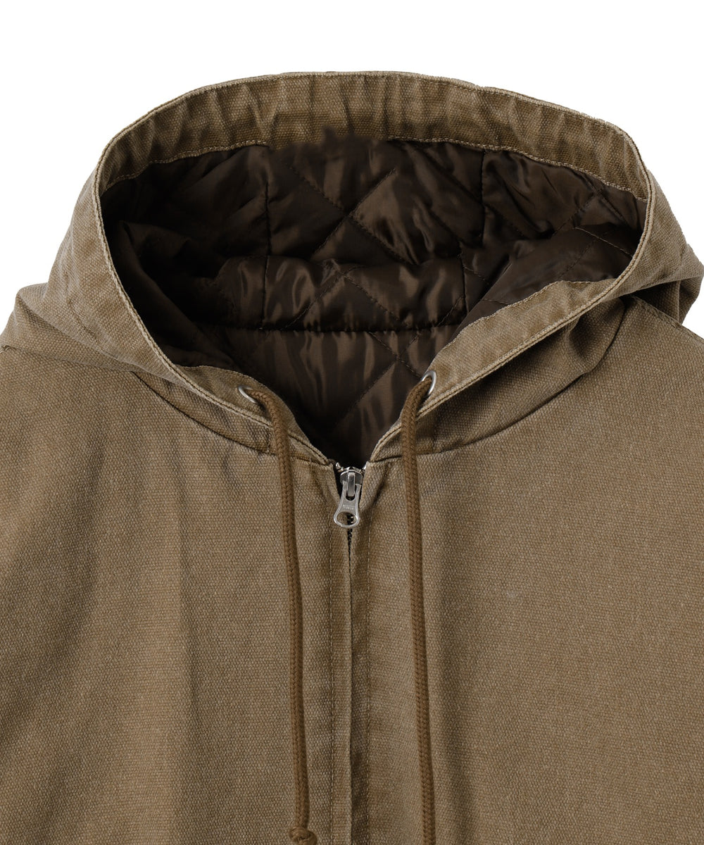 ヴィンテージウォッシュダックフードブルゾン