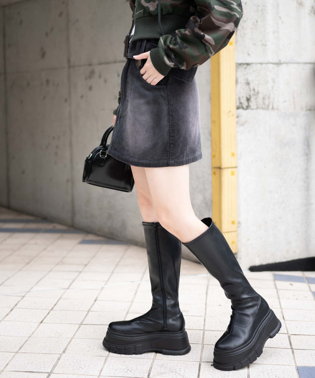 ヴィンテージウォッシュコーデュロイミニスカート