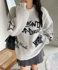 ホワイト／落書き風ロゴ / F