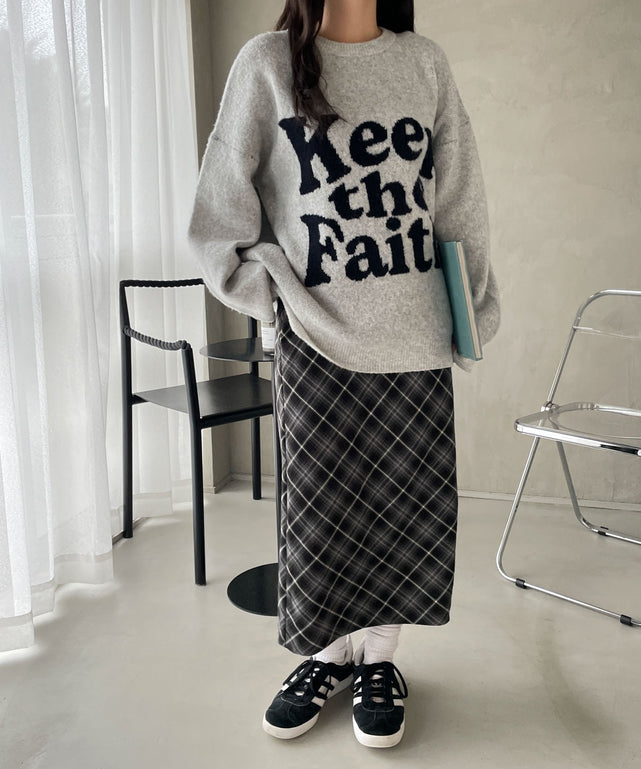 杢グレー(KEEPロゴ)　モデル:155cm F着用