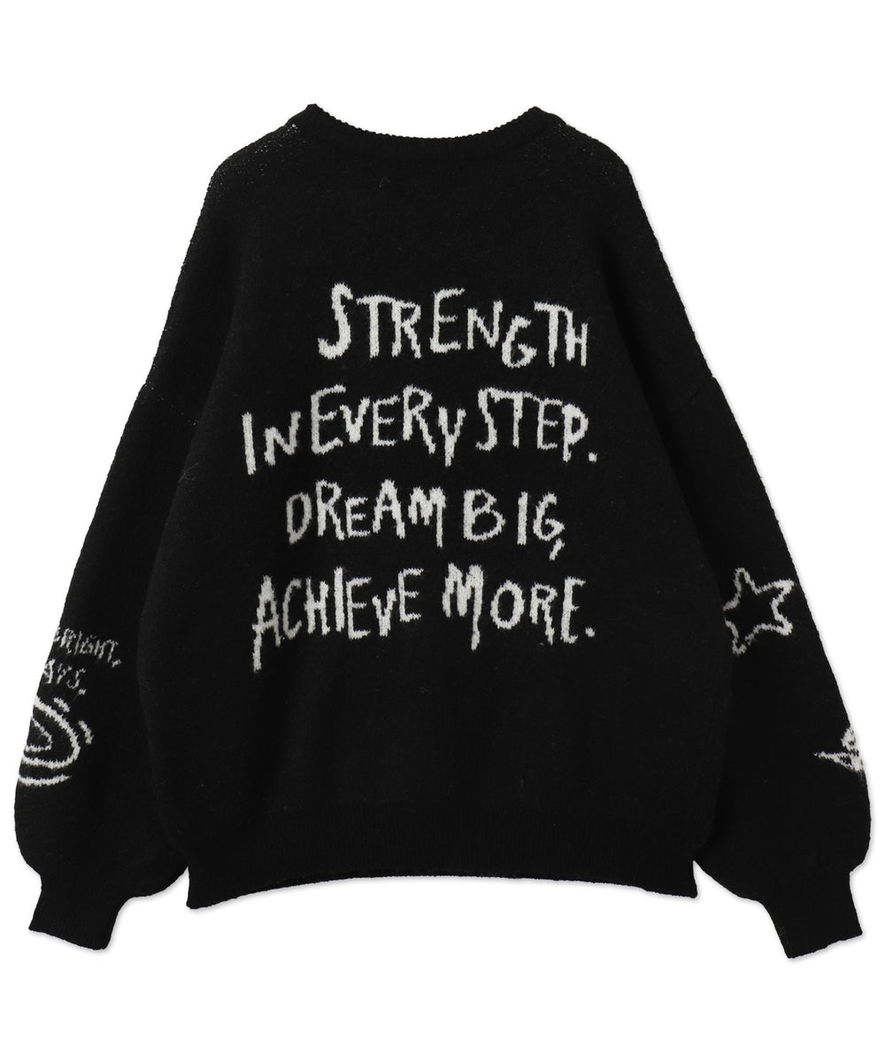 フラッフィーグラフィックBIGニットプルオーバー