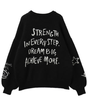 フラッフィーグラフィックBIGニットプルオーバー