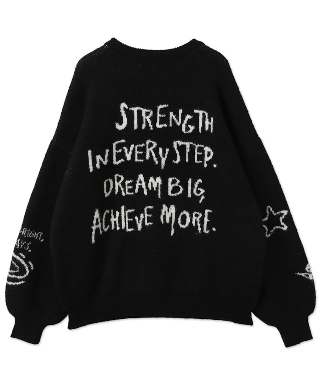 フラッフィーグラフィックBIGニットプルオーバー