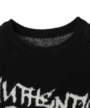 フラッフィーグラフィックBIGニットプルオーバー