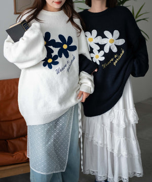 フラッフィーグラフィックBIGニットプルオーバー