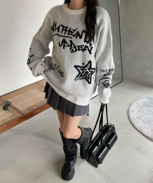 ホワイト(落書き風ロゴ) 　モデル:155cm F着用