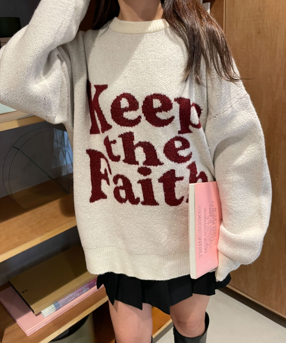 オフホワイト(KEEPロゴ)　モデル:155cm F着用