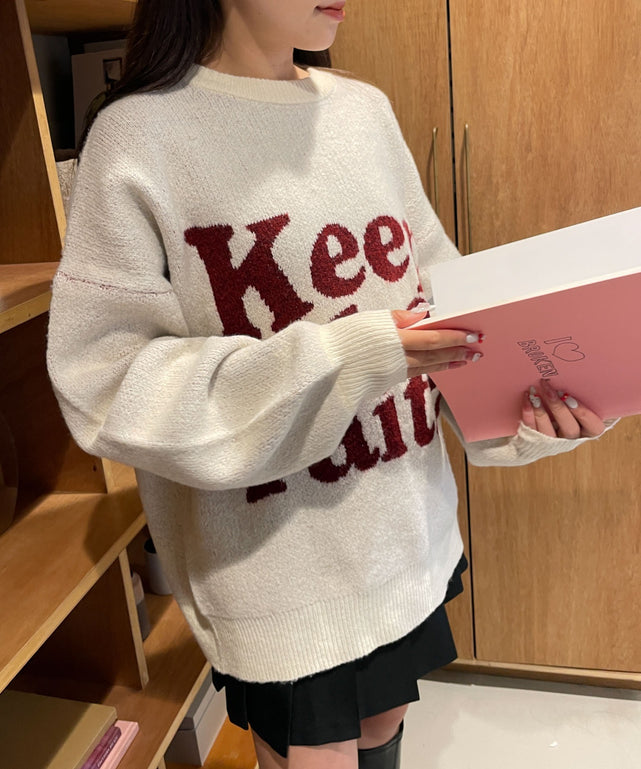 オフホワイト(KEEPロゴ)　モデル:155cm F着用