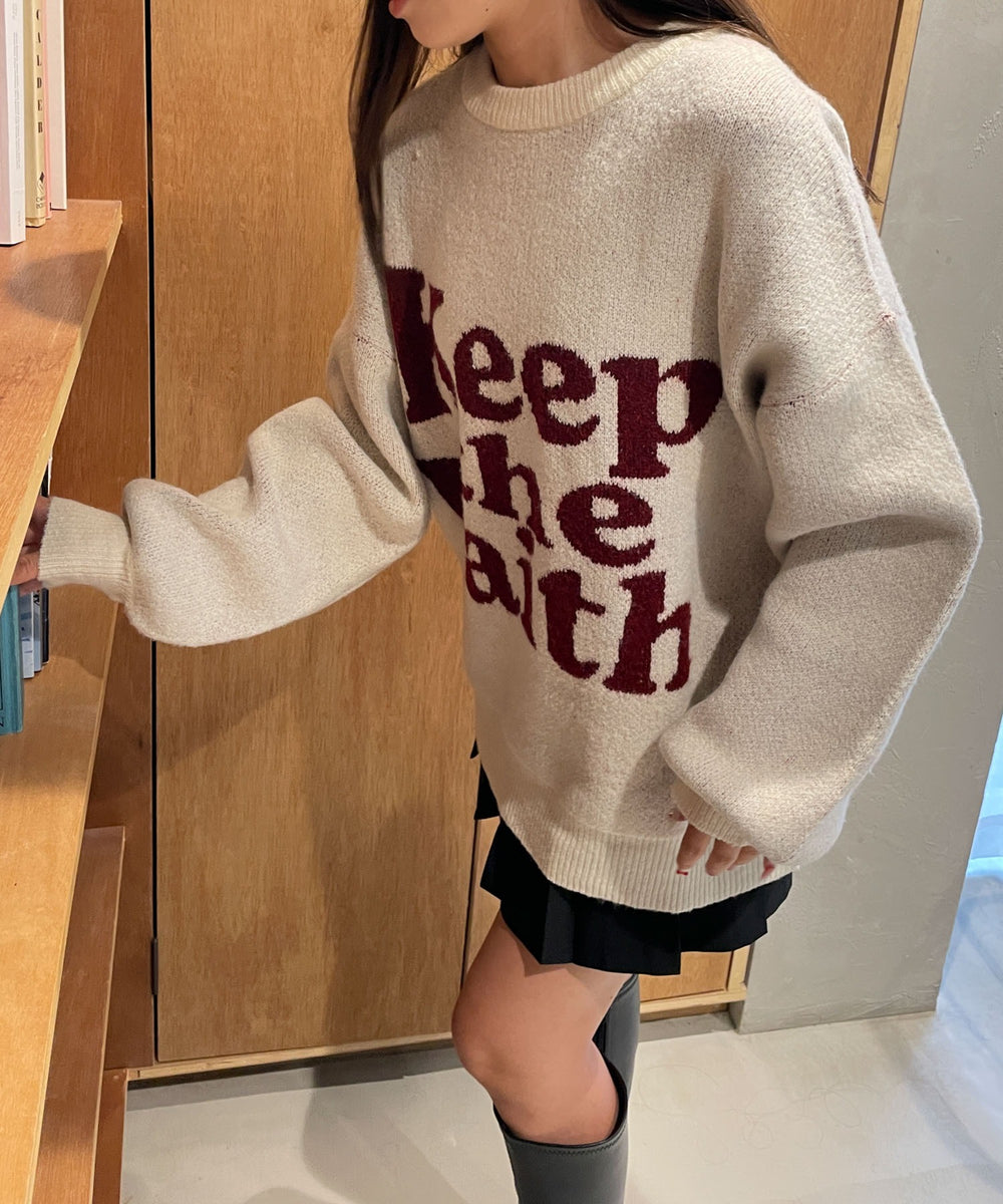 オフホワイト(KEEPロゴ)　モデル:155cm F着用