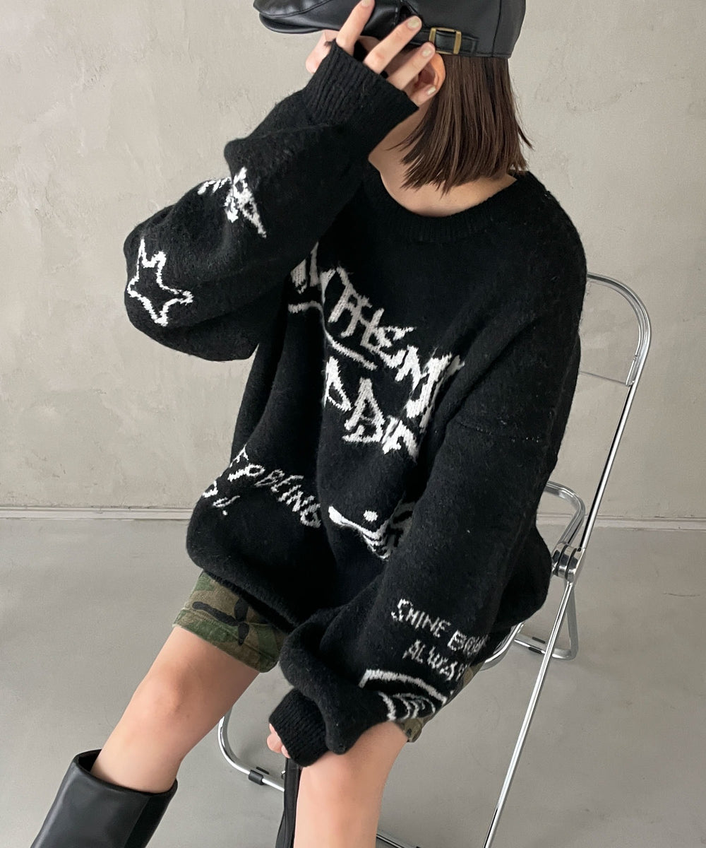 ブラック(落書き風ロゴ) 　モデル:155cm F着用