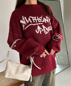 ワイン (落書き風ロゴ)　モデル:155cm F着用