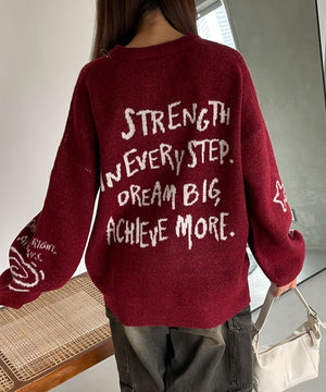 ワイン (落書き風ロゴ)　モデル:155cm F着用