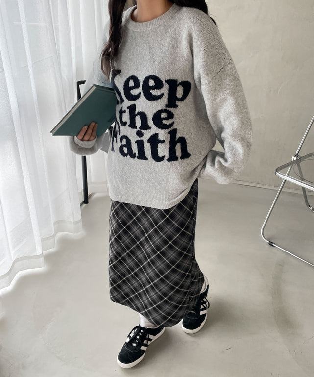 杢グレー(KEEPロゴ)　モデル:155cm F着用