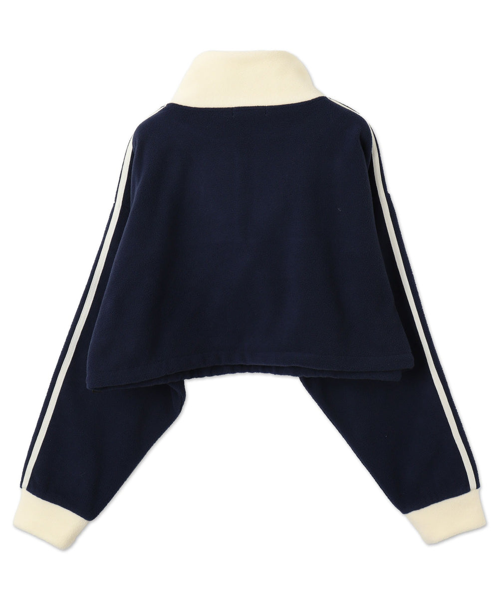 ハーフジップフリースショートプルオーバー