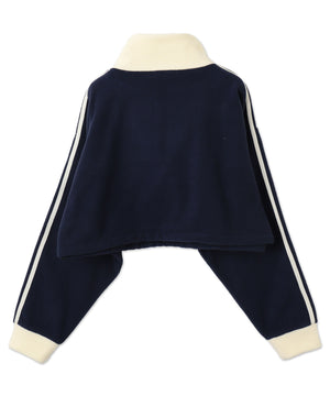 ハーフジップフリースショートプルオーバー