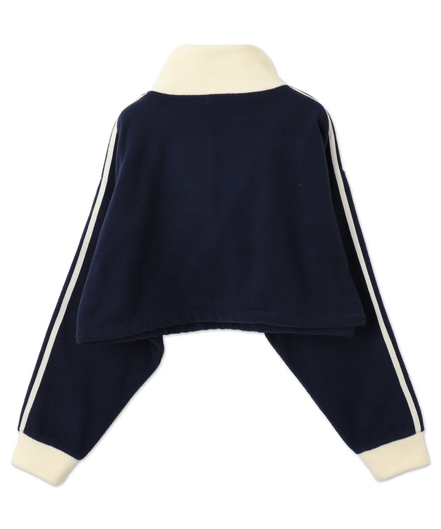 ハーフジップフリースショートプルオーバー