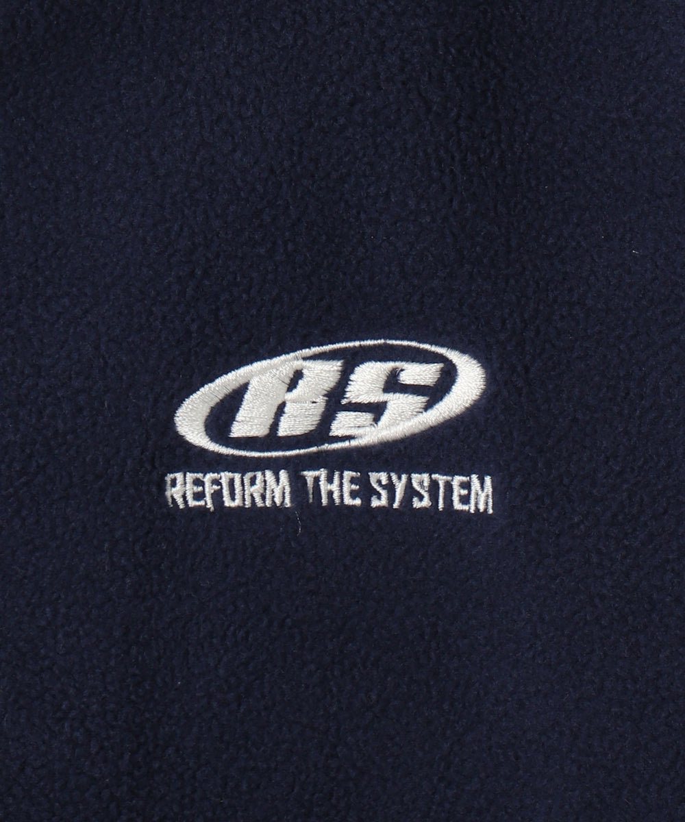 ハーフジップフリースショートプルオーバー