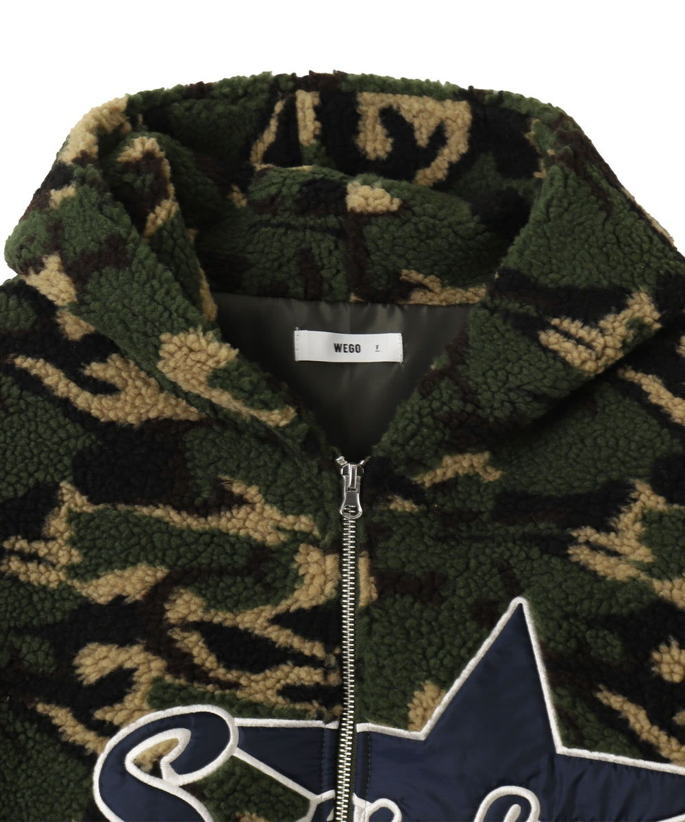 迷彩ロゴボアパーカー