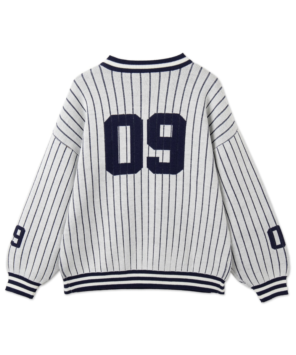 ベースボールグラフィックプルオーバーニット