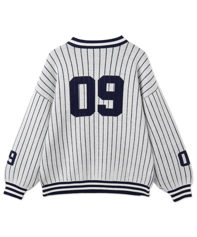 ベースボールグラフィックプルオーバーニット