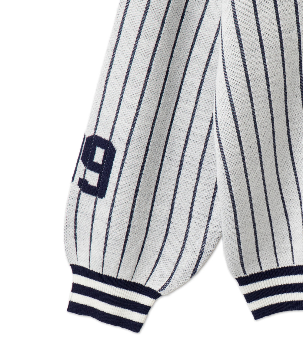 ベースボールグラフィックプルオーバーニット