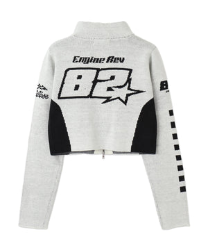 WZIPレーシングニットトップス