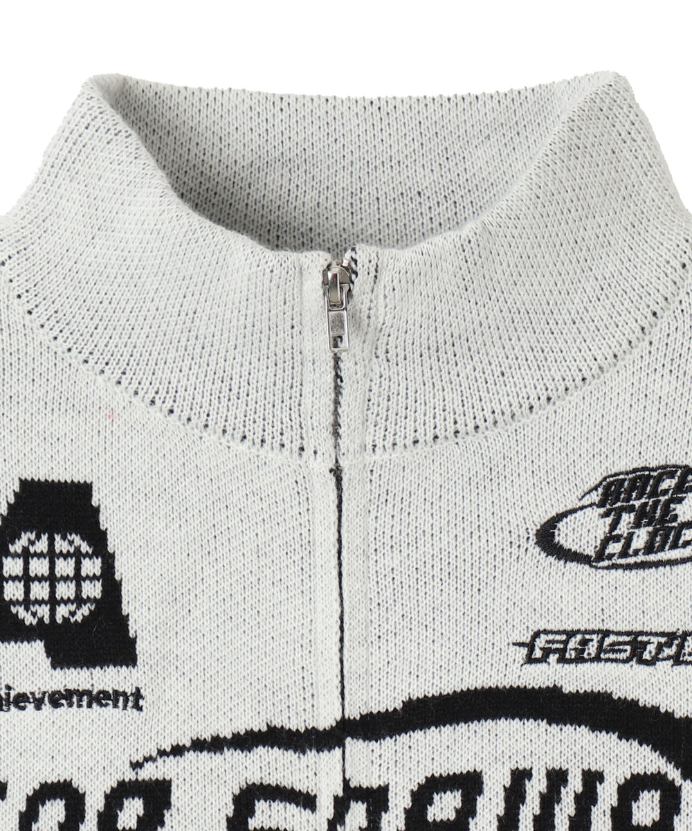 WZIPレーシングニットトップス