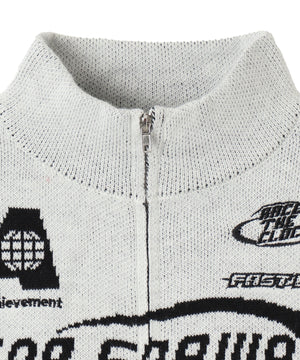 WZIPレーシングニットトップス