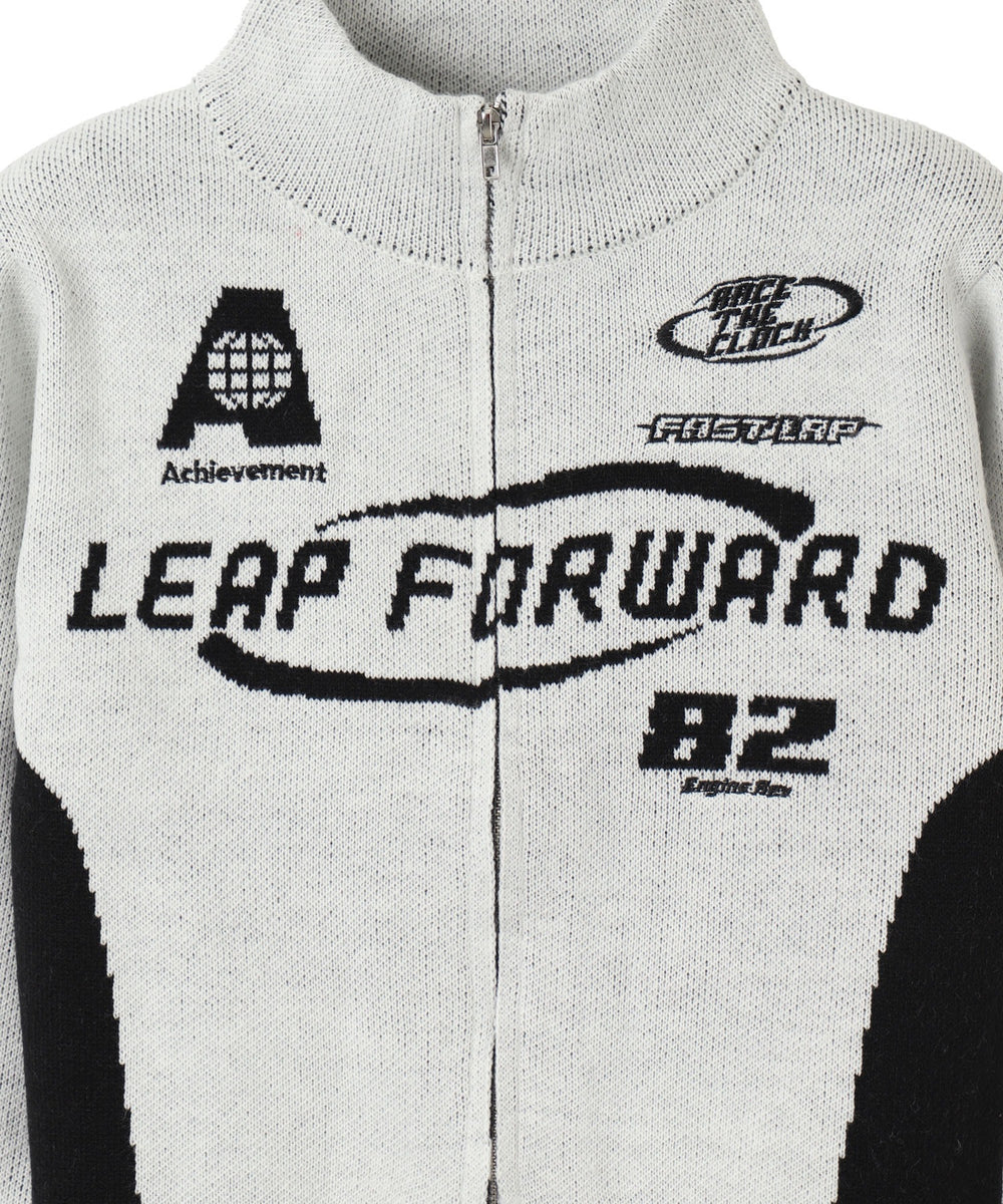 WZIPレーシングニットトップス