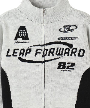 WZIPレーシングニットトップス