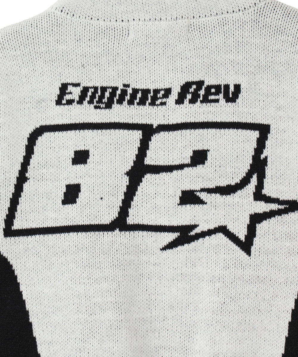 WZIPレーシングニットトップス