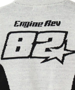 WZIPレーシングニットトップス