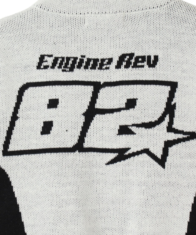 WZIPレーシングニットトップス