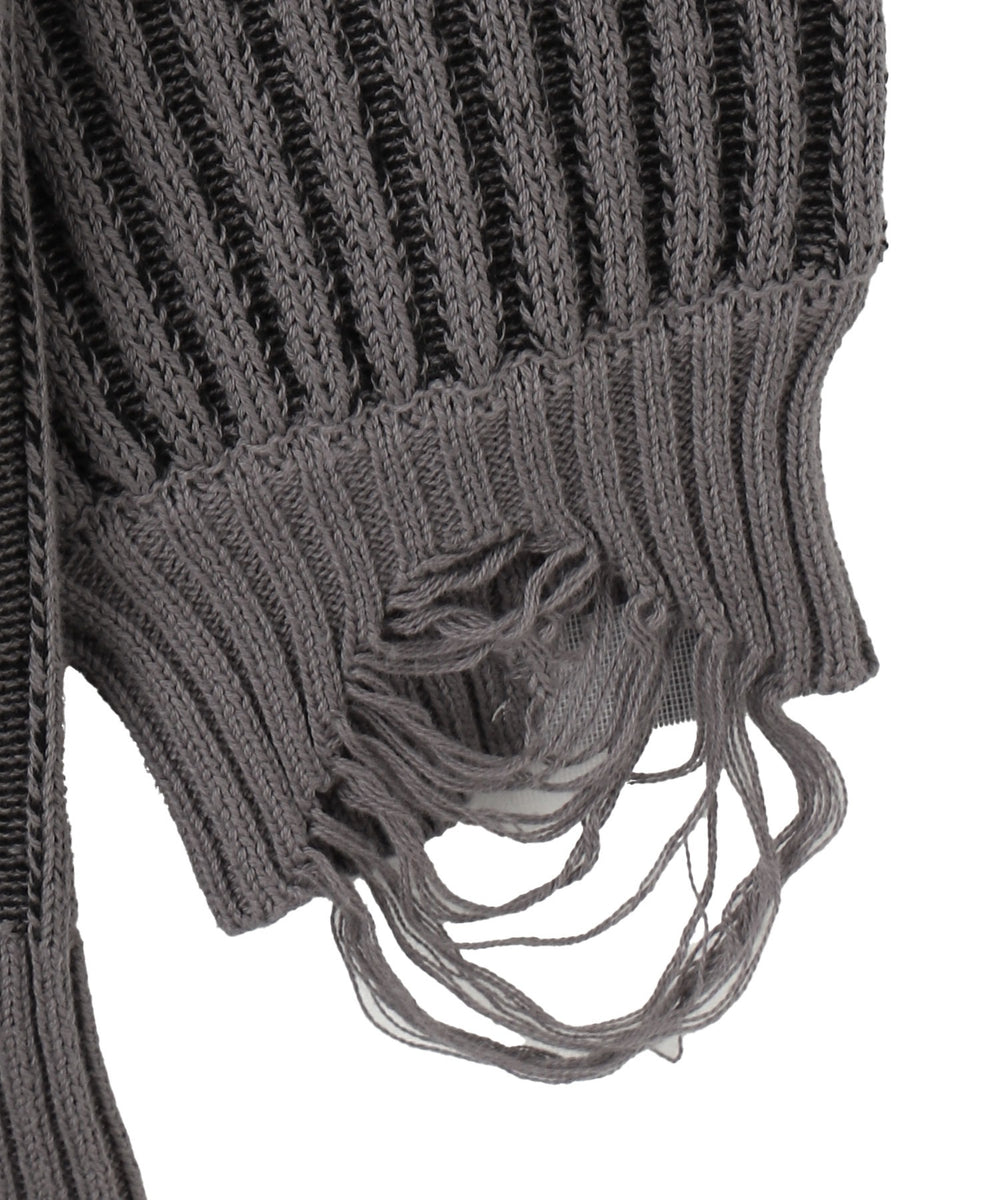 クラッシュリブBIGニットプルオーバー