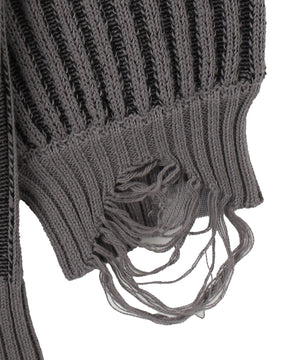 クラッシュリブBIGニットプルオーバー