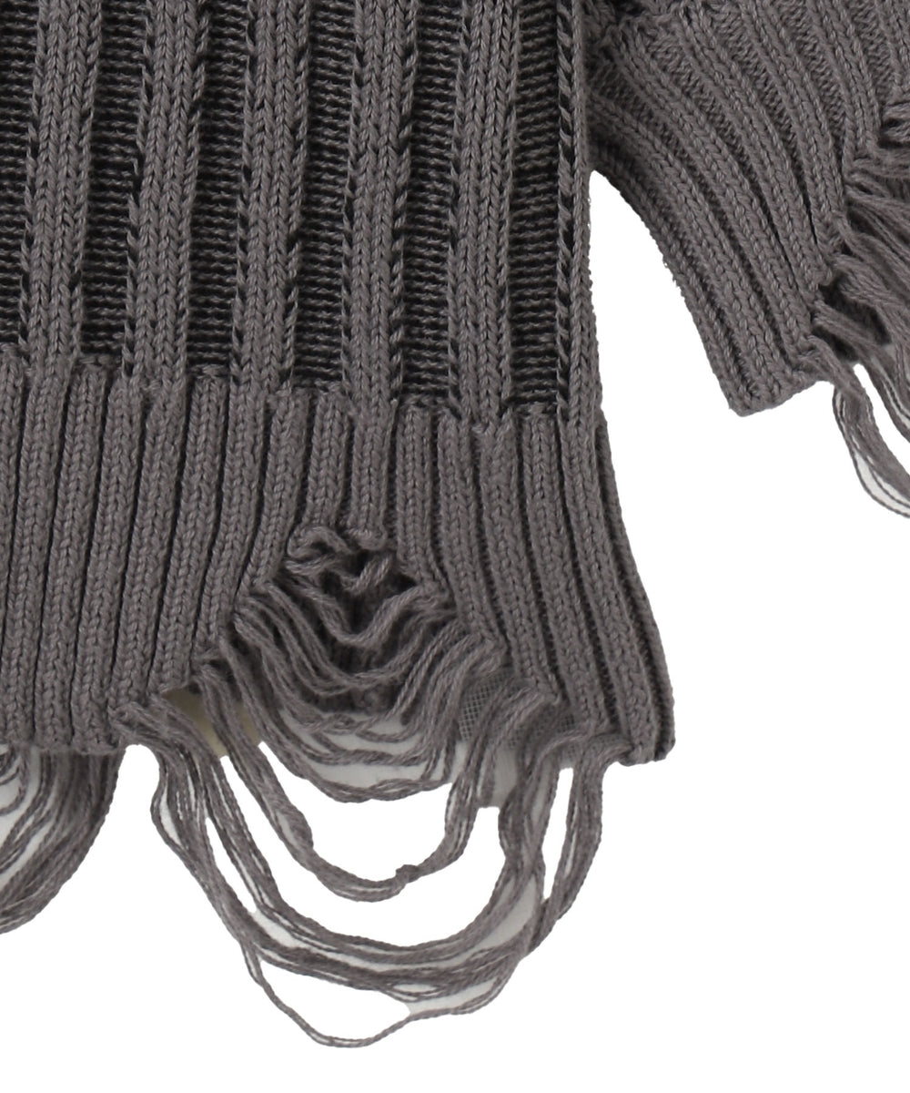 クラッシュリブBIGニットプルオーバー