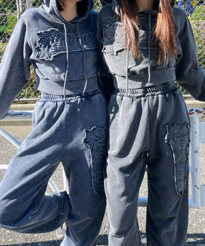 ロゴアシッドウォッシュパンツ