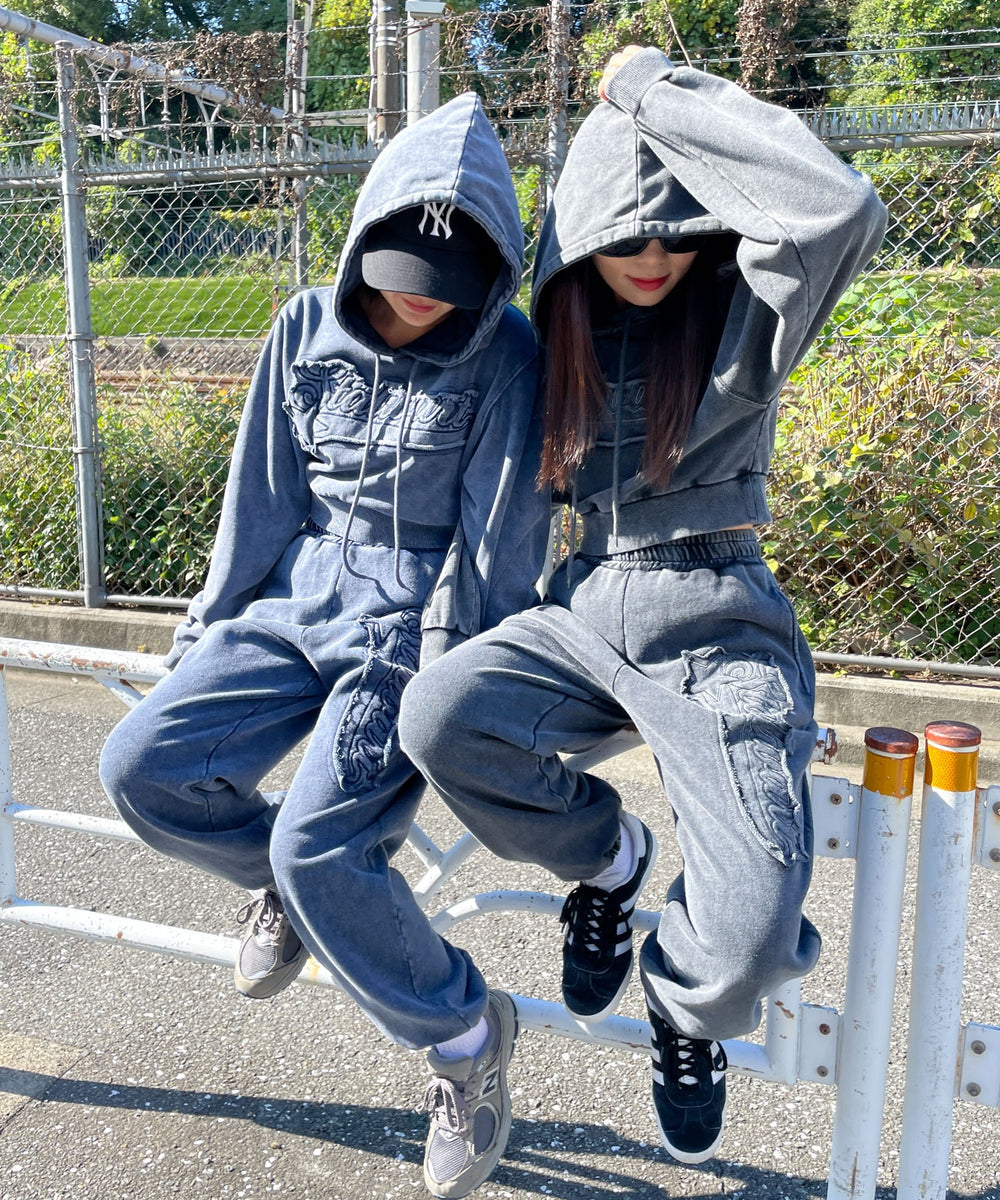 ロゴアシッドウォッシュパンツ