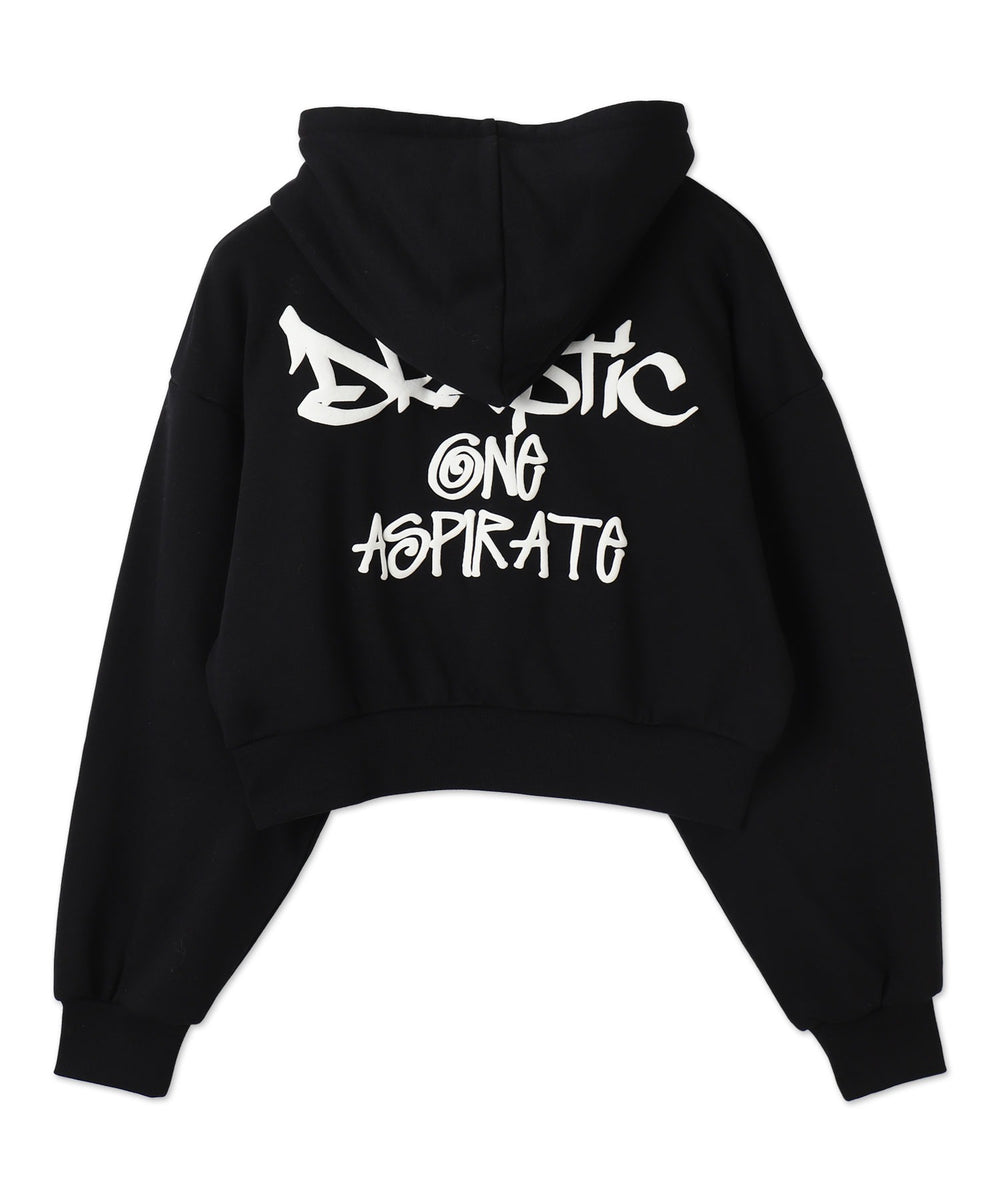 ハンドライティングショートパーカー