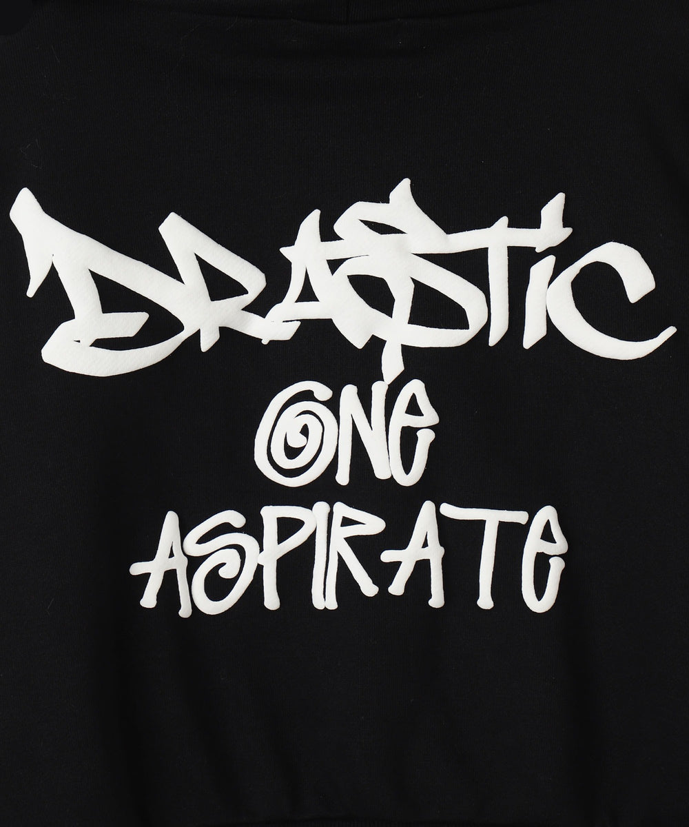 ハンドライティングショートパーカー