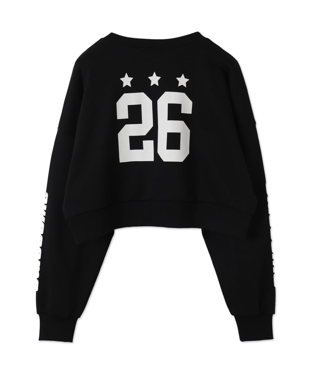 スターナンバリングショートスウェット
