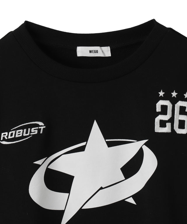 スターナンバリングショートスウェット